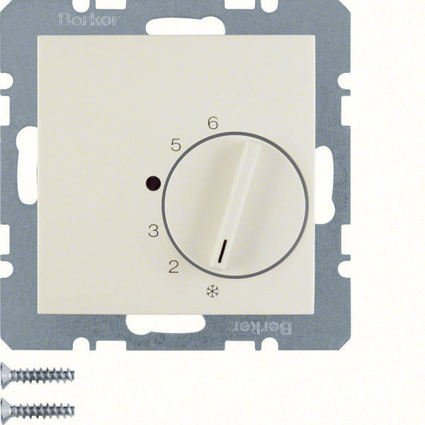 Hager Berker Thermostat d'ambiance avec contact inverseur blanc brillant - 20268982