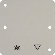 Plaque de base simple gang ignifugée montage en surface blanc - 102112 [2 pièces]