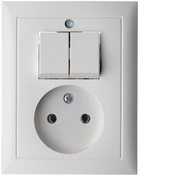 Hager Berker S.1 Series Switch Socket Outlet Without Earth Contact - 6143658989