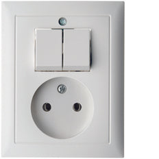 Hager Berker S.1 Series Switch Socket Outlet Without Earth Contact - 6143658989