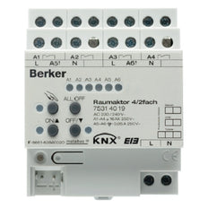 Hager Berker Actionneur de salle 4-2 voies 16 A Make Contact KNX - 75314019