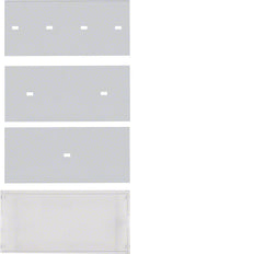 Hager Berker Clear Transparent Glass Label Field With Cover Plate B.7 - 75960009 [2 pieces]