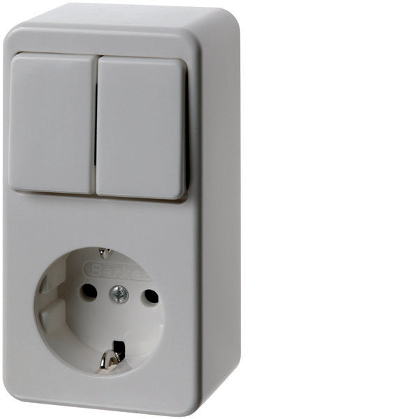 Hager Berker Combination Series Switch Socket Outlet en saillie - 61479449