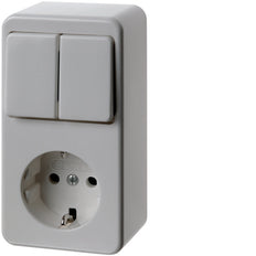 Hager Berker Combination Series Switch Socket Outlet en saillie - 61479449