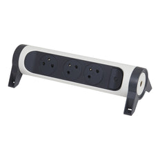 Legrand Premium 3x2P Socket With Earth Without Cord Black-White - 049464 [5 Pieces]