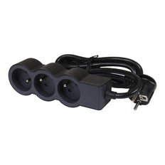 Legrand Standard Socket 3x2P With 1.5m Cord Black - 049473 [10 Pieces]