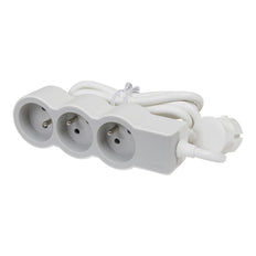 Legrand Standard Socket 3x2P with 3m Cable White-Grey - 049488 [10 Pieces]