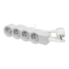 Legrand Standard 4x2P Socket With 3m Cord White-Grey - 049490 [10 Pieces]