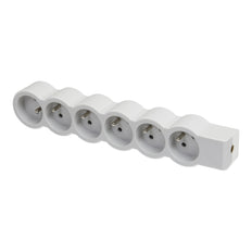 Legrand Standard Socket 6x2P With Ground Without Cord White-Grey - 049499 [10 Pieces]