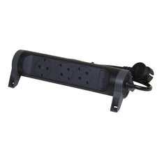 Legrand Premium 3x2P+A Black Socket With 1.5m Cord - 694528 [5 Pieces]
