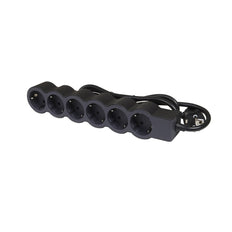Legrand Standard Socket 6x2P+A 1.5M Black Cable - 694558 [10 Pieces]