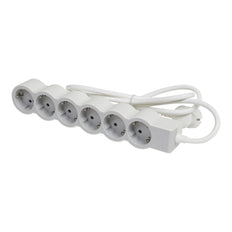 Legrand Standard Socket 6x2P+A 5m Cord White-Grey - 694572 [10 Pieces]
