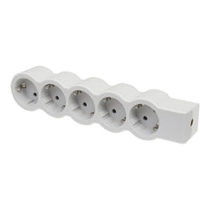 Legrand Standard Socket 5x2P+A Without Cord White-Grey - 694577 [10 Pieces]