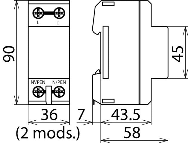 DEHNbloc 1 H Parafoudre 1 pôle 255V AC - 900222