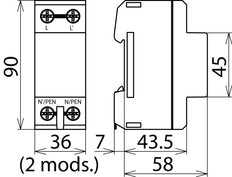 DEHNbloc 1 H Parafoudre 1 pôle 255V AC - 900222