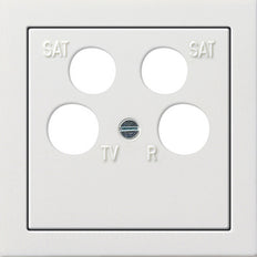 Plaque de recouvrement à 4 voies Gira F100 blanc pur - 0259112