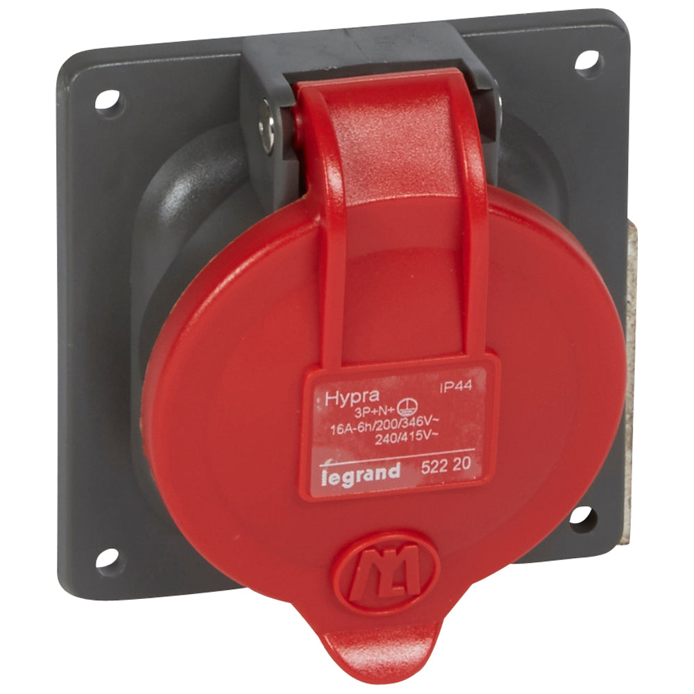 Inbuilt Hypra Socket 400V 16A 5P IP44 CEE Contact Box - 052220