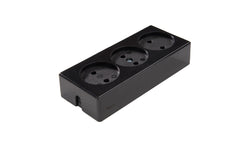 Martin Kaiser 3-Way Socket Without Earthing Contact 16A Black - 511/SW [35 Pieces]