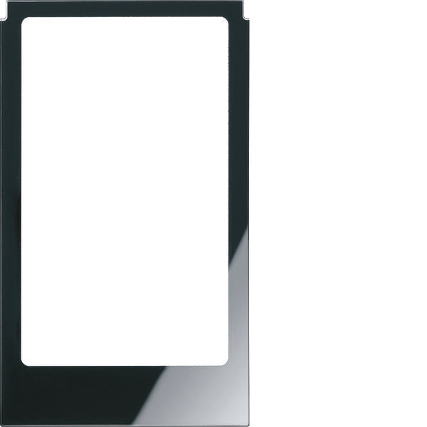 Hager Grand cadre angulaire en verre noir - WD2235