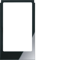 Hager Grand cadre angulaire en verre noir - WD2235