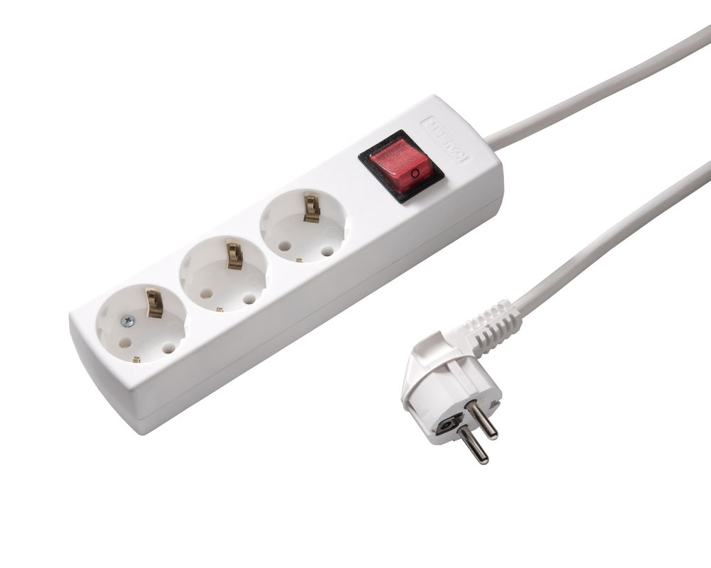 Martin Kaiser 3-Way Socket with Switch and 5m Cable - 1049ZL5-15W/KWS
