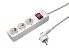 Martin Kaiser 3-Way Socket with Switch and 5m Cable - 1049ZL5-15W/KWS