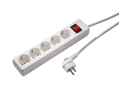 Martin Kaiser 5-Way Socket 90 Degrees With Switch And 3M Cable - 1050ZL3-15W/KWS [8 Pieces]