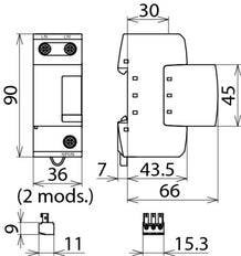 DEHN DB M 1 255 FM DEHNBLOC M FM Parafoudre - 961125