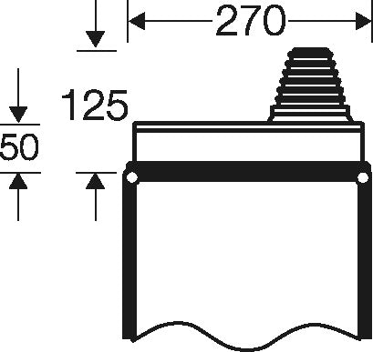 Hensel Bride de montage murale Taille 2 - Avec passe-fil d'entrée 1x 72mm - FP FG 272