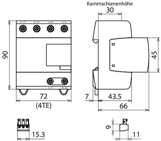 DEHN Parafoudre Combiné Type 1+2+3 Pour Systèmes TN-S - 956405