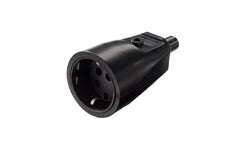 Martin Kaiser PVC Mains Socket With Earthing Contact Shutter Black - 551K/SW [20 Pieces]