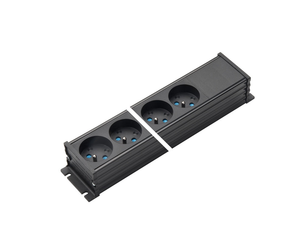 Martin Kaiser 5-Way Power Strip With Earthing Pin Black - 1254/5-1/SW [10 Pieces]