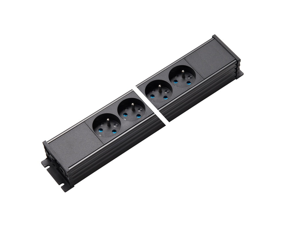 Martin Kaiser 4-Way Power Outlet Strip With Earthing Pin Shutter Input Output - 1254/4-2/SW [10 Pieces]