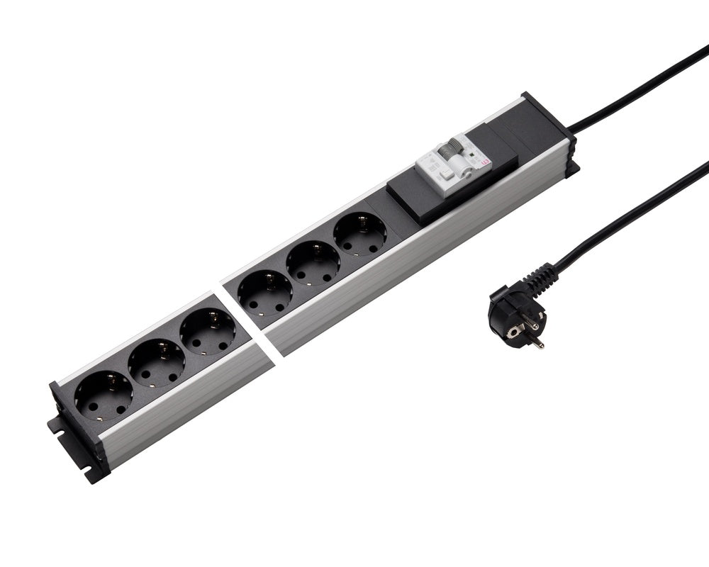 Martin Kaiser Power Strip 6 Outlet 16A Circuit Breaker 3m Cable - 1339ZL6L-SW3 [10 Pieces]
