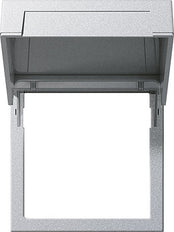 Gira System 55 Mounting Frame With Flip Cover Aluminum Color - 265826