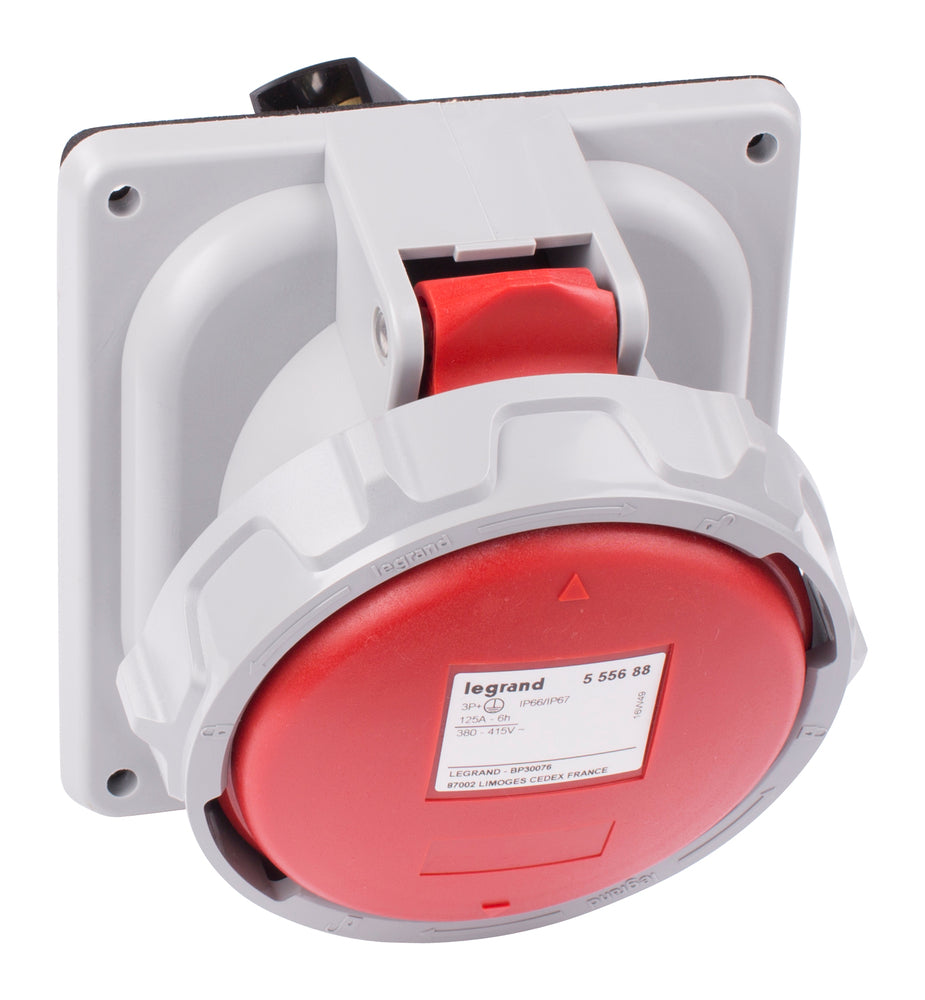 Prise encastrée Legrand 400V 125A 3P+A IP67 P17 CEE - 555688