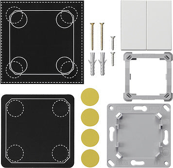 Gira EnOcean Kit de montage Système émetteur mural 2 voies 55 blanc - 823203