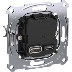 Chargeur USB Schneider Merten Type A et C 45W PD - MTN4366-0120