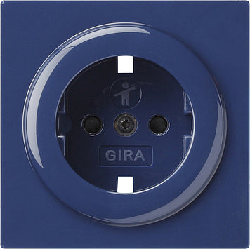 S-Color Blue Wall Socket Cover With Shutter And Grounding - 092146