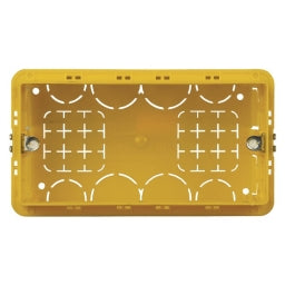 Boîtier Encastré Carré Jaune Bticino à 4 Modules 130x71x52 mm - BT504E [5 pièces]