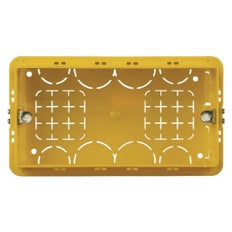 Boîtier Encastré Carré Jaune Bticino à 4 Modules 130x71x52 mm - BT504E [5 pièces]