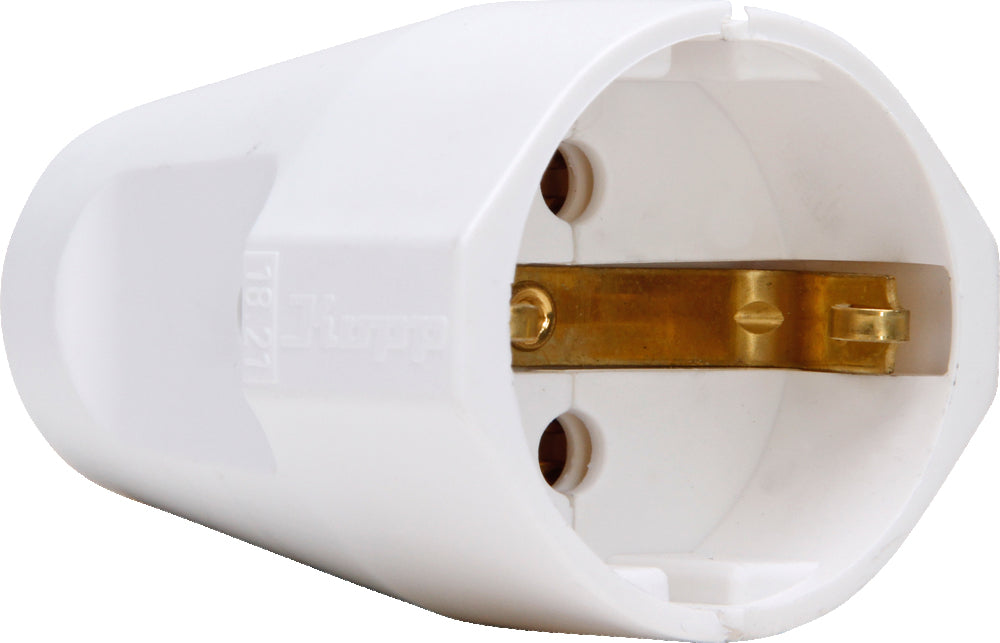 Kopp Arctic White Plastic Connector Plug 16A - 1821.0205.1 [2 pieces]