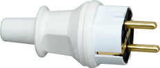 Kopp IP44 PVC Plug With Bend Protection White - 1730.0200.7 [10 Pieces]