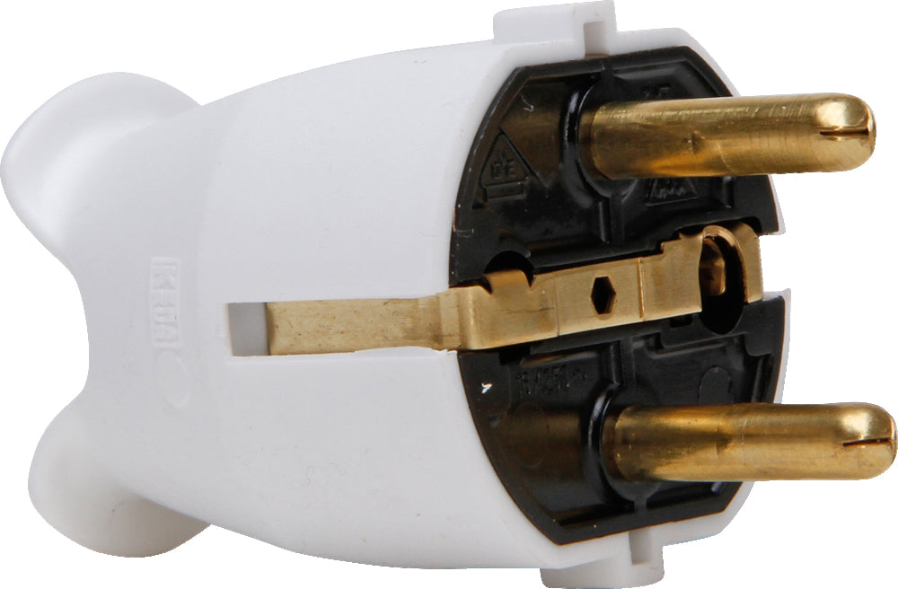 Right Angle Plug - Plastic - CEE 7 VII - Arctic White - 175702055 [50 Pieces]
