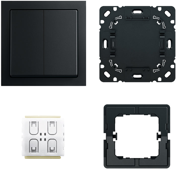 ABB Busch-Jaeger Future FoH Switch Set Matte Black 3 Sets - 2CKA006710A0021