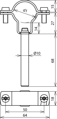 Support de conducteur Dehn pour conducteur d'alimentation HVI - 253330