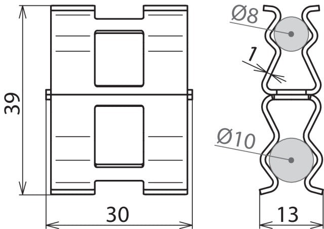 Dehnclip Reinforcement Clamp For Rd 8mm And Rd 10mm - 308131 [2 pieces]
