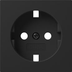 Gira System 55 Couvercle de prise Schuko noir sans sortie - 4920005