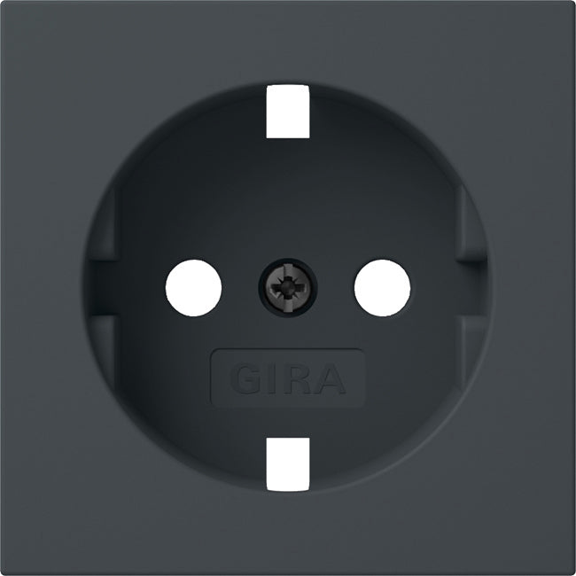 Gira System 55 Anthracite Plaque de recouvrement de prise Schuko - 492028 [2 pièces]