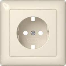 Gira Schuko Cover Unit System 55 Cream White - 492901 [2 pièces]